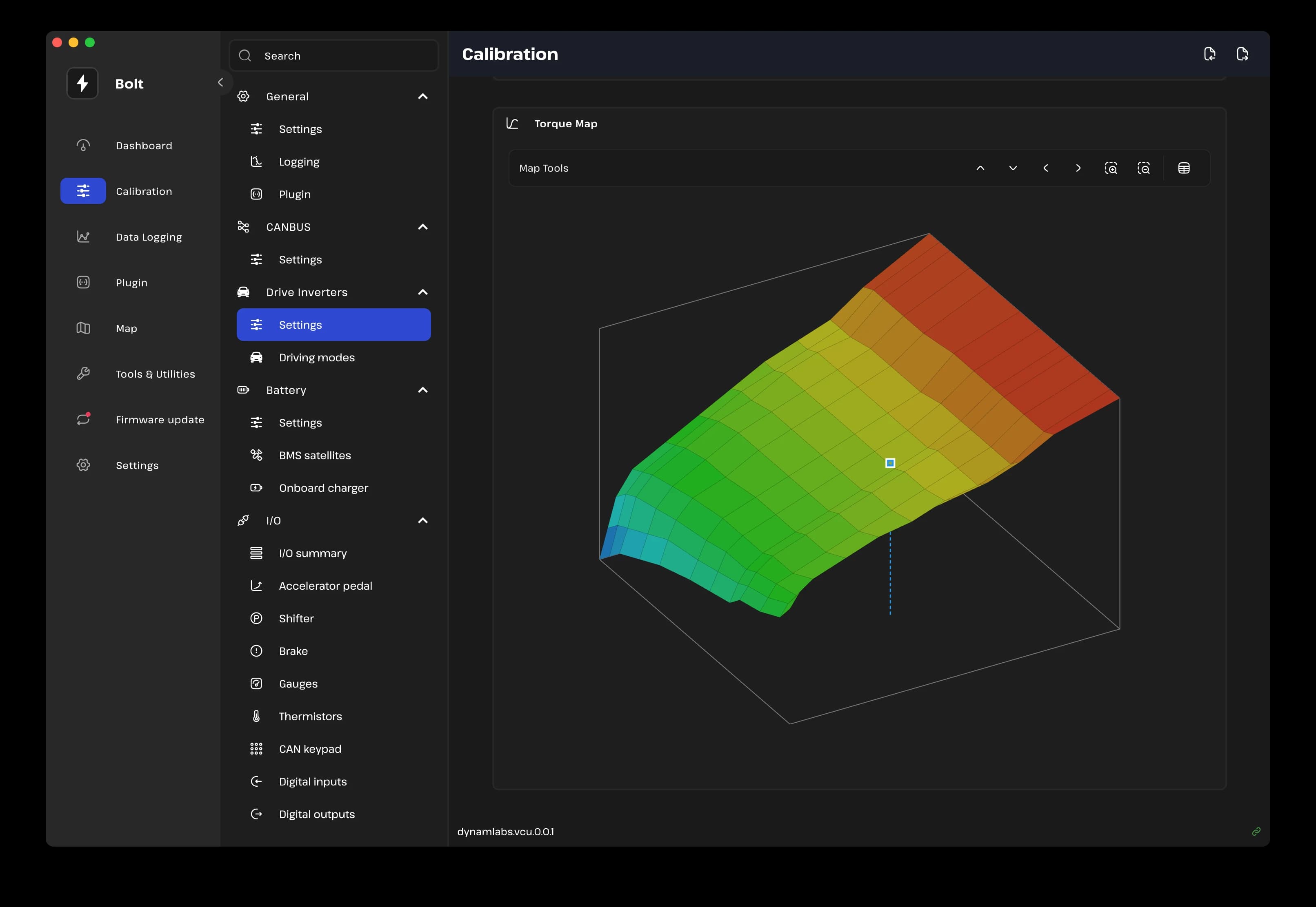 Bolt App 3D Torque map