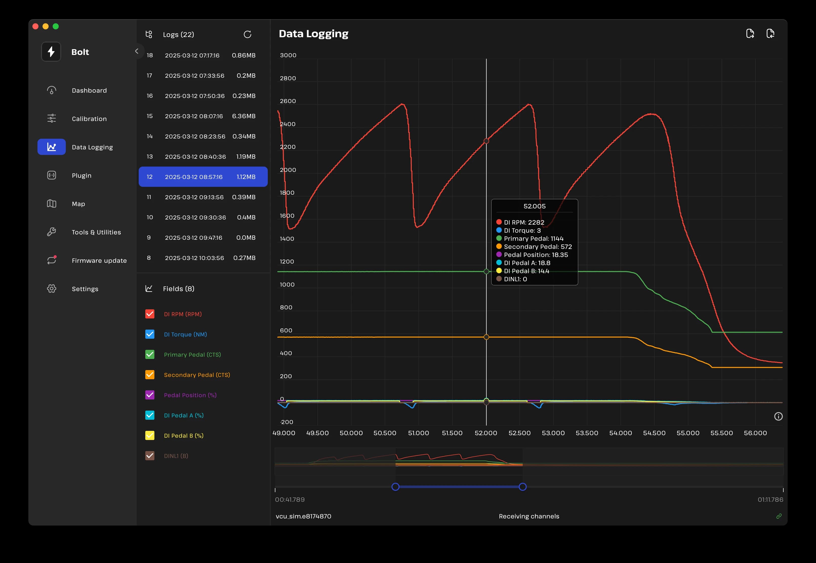 Bolt Data Logging