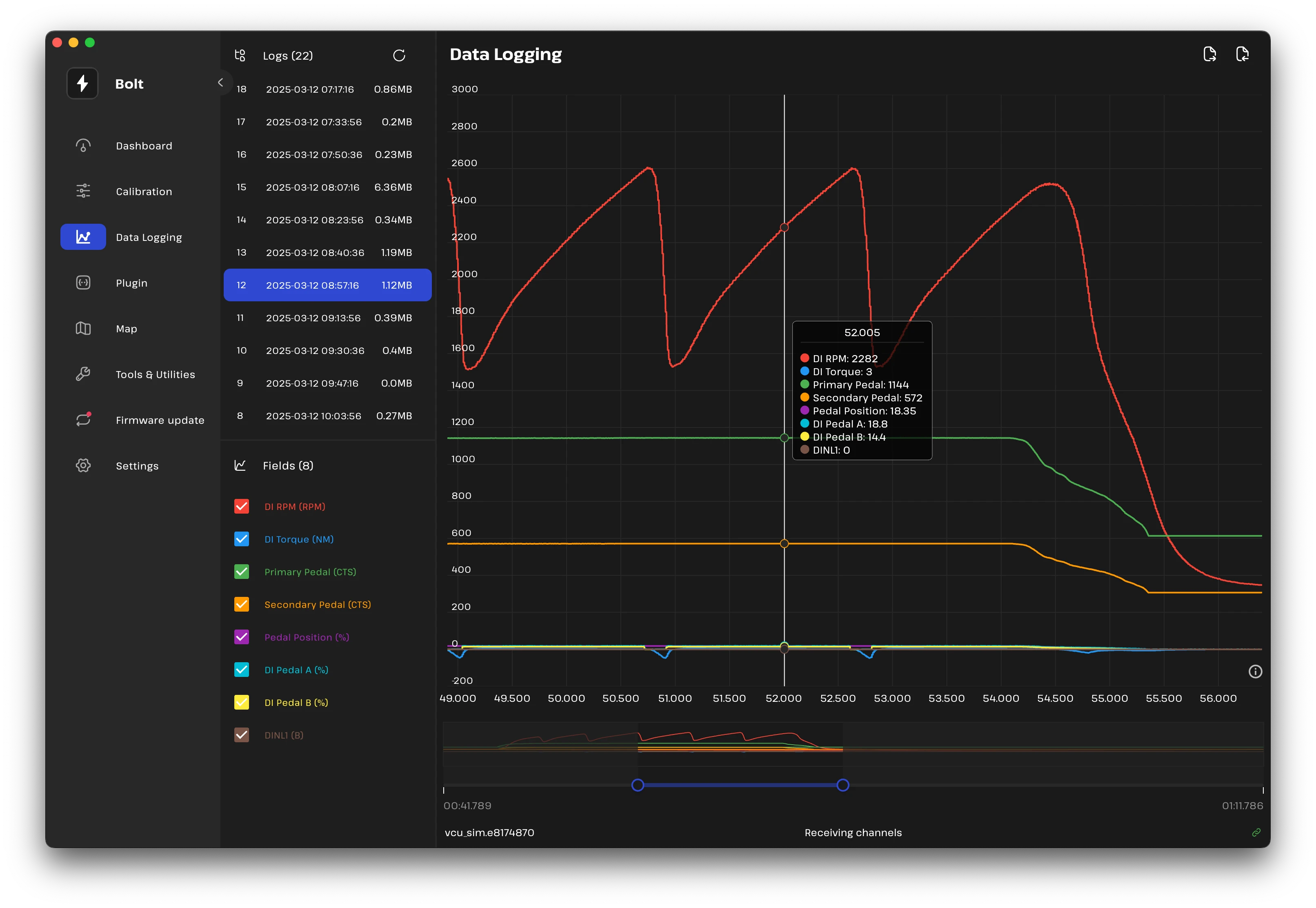 Bolt Data Logging